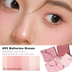 Judydoll 4 color blush & highlight palette