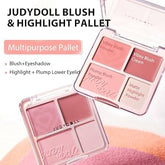 Judydoll 4 color blush & highlight palette