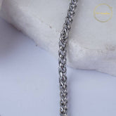 Habibi Twisted Silver Stainless Bracelet