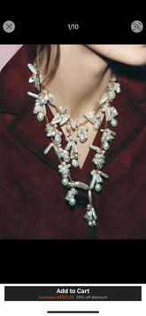 Elegant Fashion Asymmetric Faux Pearl Layered Baroque Style Necklace