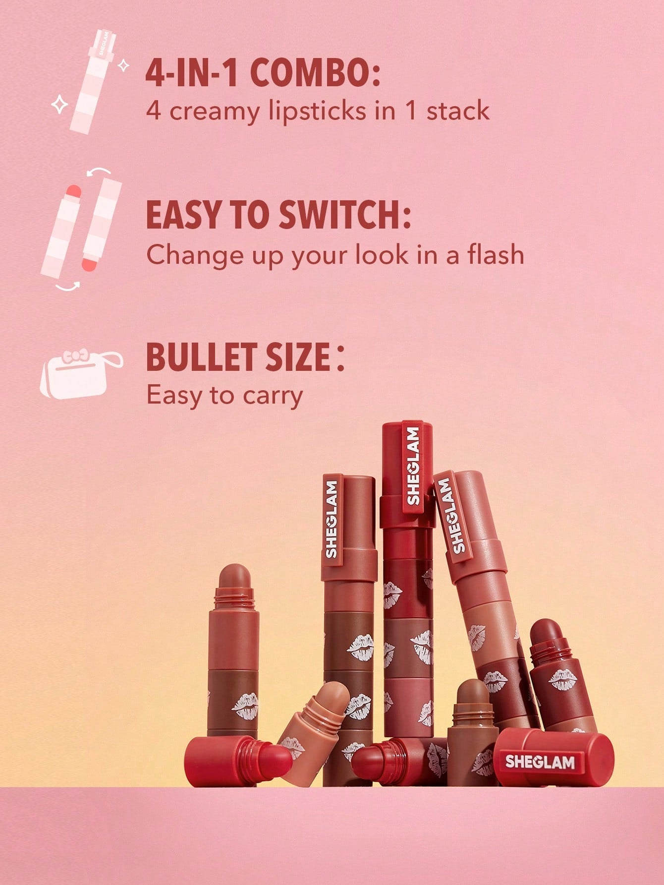 Lips Stack SHEGLAM MEGA LIP STACKS – Gharbethay