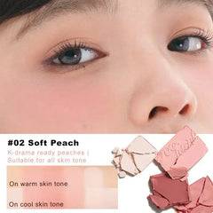 Judydoll 4 color blush & highlight palette