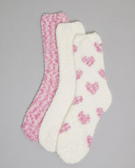 R&B 3 Pack Printed Winter Socks Pink (FREE SIZE)