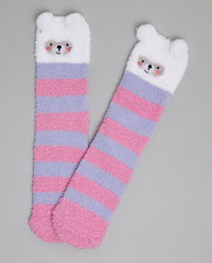 R&B 3 Pack Printed Winter Socks Purple (FREE SIZE)