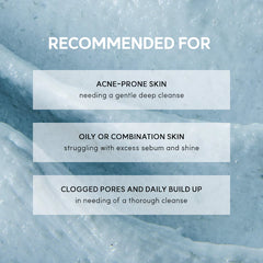 Arencia Fresh Blue Hyssop Rice Mochi Foaming Cleanser with Bentonite Clay for Oily Skin